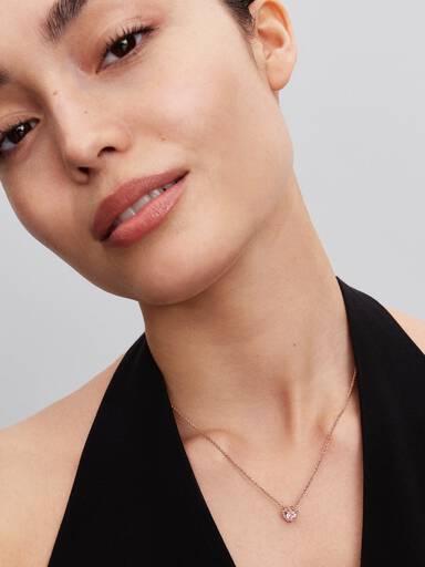 Pink Heart Collier Necklace - Image 3
