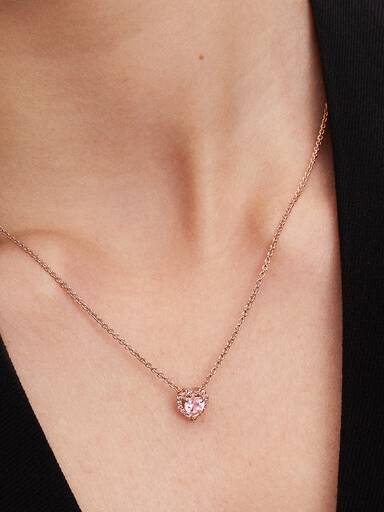 Pink Heart Collier Necklace