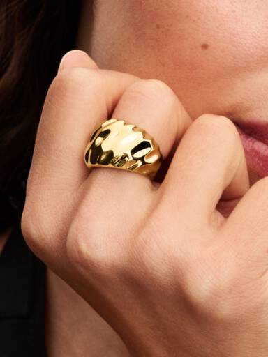 Rippled Statement Ring