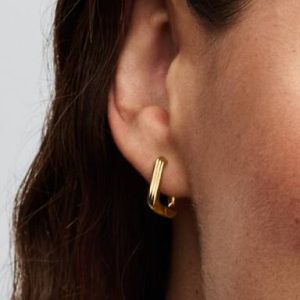 Twisted Triangle Small Hoop Earrings