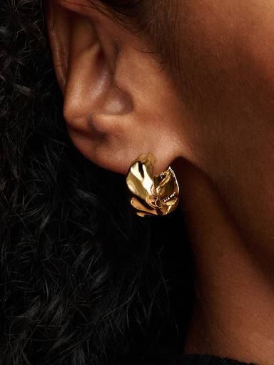 Rippled Hoop Earrings