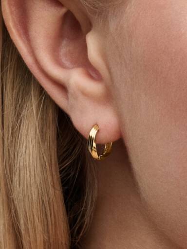 Twisted Huggie Earrings