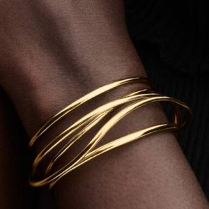 FINAL SALE - Organically Shaped Wired Open Bangle