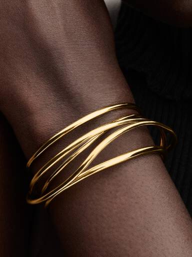 FINAL SALE - Organically Shaped Wired Open Bangle