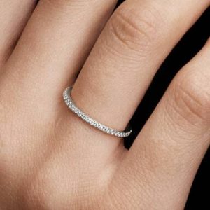 Pandora Era Lab-Grown Diamond Half Eternity Pavé Band Ring
