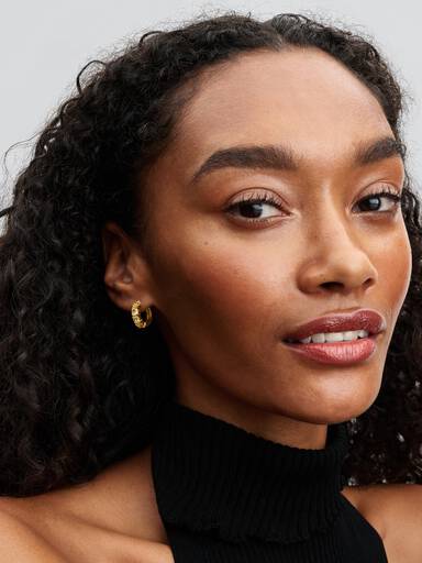 Yellow Hoop Earrings - Image 3