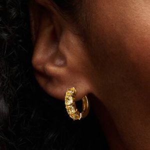 Yellow Hoop Earrings
