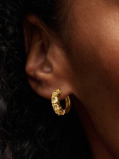 Yellow Hoop Earrings
