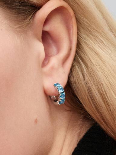 Light Blue Hoop Earrings
