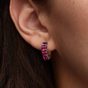 Pink Hoop Earrings