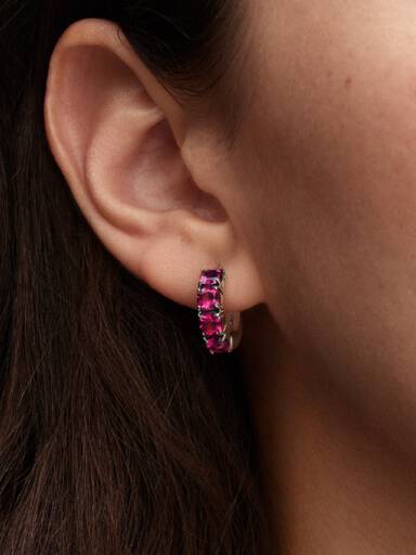 Pink Hoop Earrings