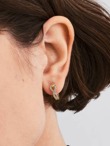 Pandora Infinite Lab-grown Diamond Pavé Hoop Earrings