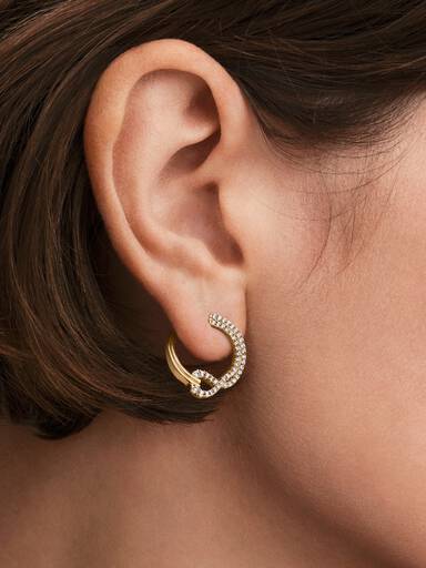 Pandora Infinite Lab-grown Diamond Pavé Open Circle Stud Earrings