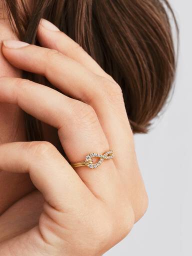 Pandora Infinite Lab-grown Diamond Pavé Double Row Ring