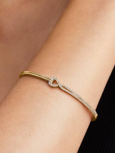 Pandora Infinite Lab-grown Diamond Pavé Double Row Bangle