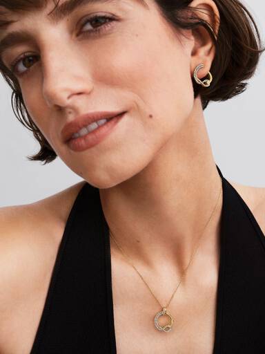 Pandora Infinite Lab-grown Diamond Pavé Open Circle Stud Earrings - Image 4