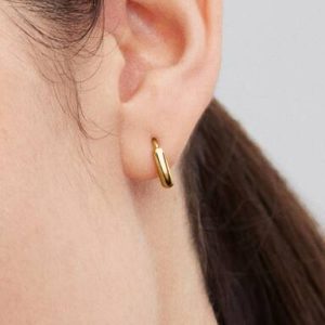 Round Huggie Hoop Earrings