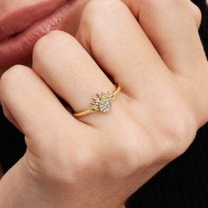 Celestial Sparkling Sun Ring