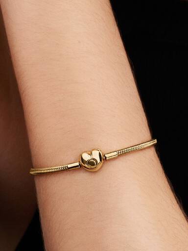 Heart Clasp Snake Chain Bracelet