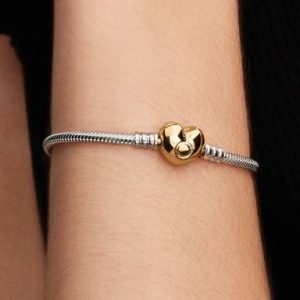 Heart Clasp Snake Chain Bracelet