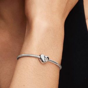 April Engravable Clear Stone Heart Charm