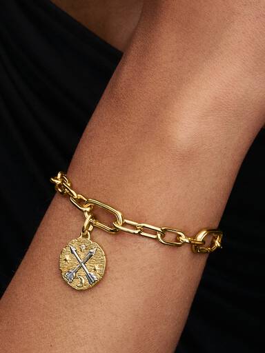 Crossing Arrows Medallion Charm