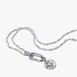 Heart Medallion Charm Necklace Set