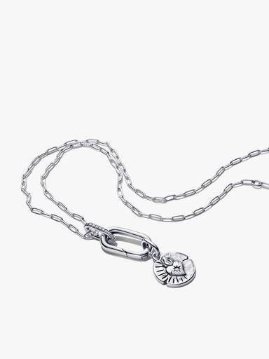 Heart Medallion Charm Necklace Set