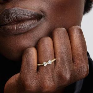 Sparkling Clear Bow Ring
