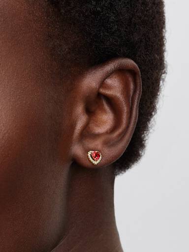 Elevated Heart Stud Earrings