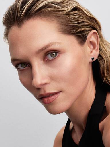 Elevated Heart Stud Earrings - Image 3