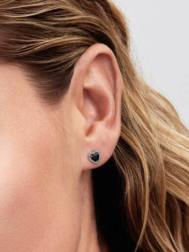 Elevated Heart Stud Earrings