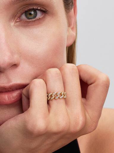 Pavé Cuban Chain Ring