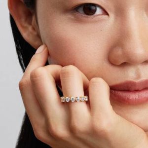 Band of Clear Hearts Ring