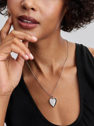 Engravable Openable Heart Tag Pendant - Image 3