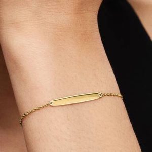 Engravable Bar Chain Bracelet