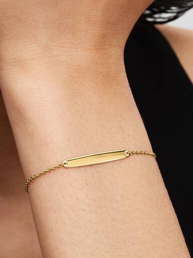 Engravable Bar Chain Bracelet