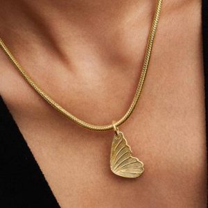 Engravable Butterfly Wing Tag Pendant