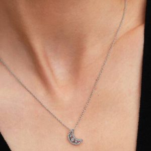 Crescent Moon Pendant Necklace
