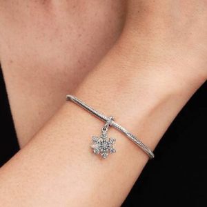 Opalescent Snowflake Double Dangle Charm