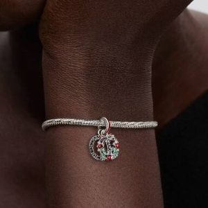 Holiday Wreath Double Dangle Charm