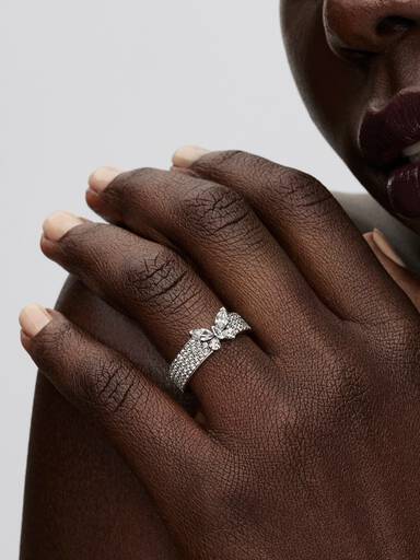 Sparkling Butterfly Bold Ring