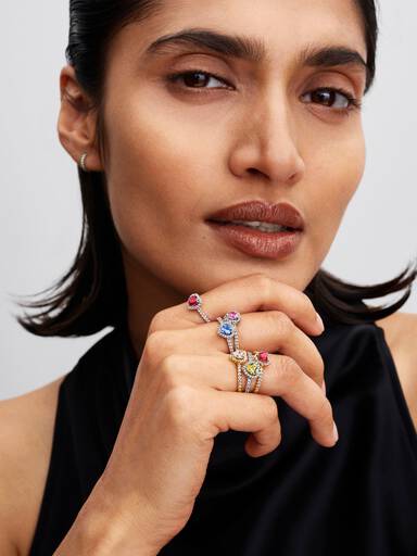 Sparkling Elevated Heart Ring - Image 4
