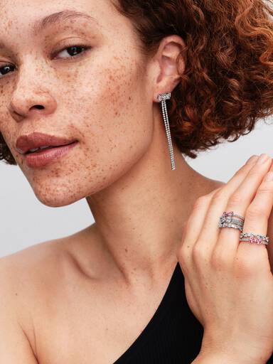 Sparkling Pink Bow Ring - Image 6