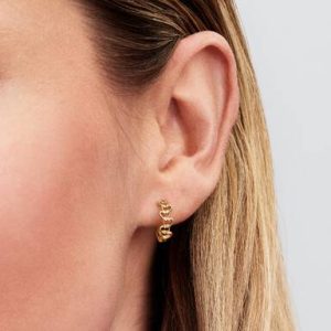 Pandora Era Linked Hearts Hoop Earrings