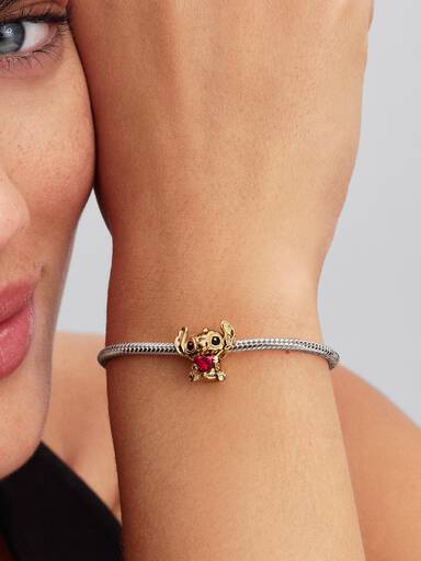 Disney Stitch Heart Charm