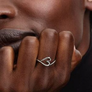 Organically Shaped Heart Small Ring