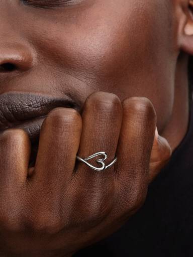 Organically Shaped Heart Small Ring