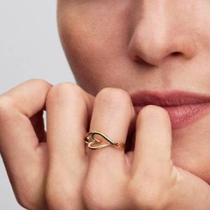 Organically Shaped Heart Small Ring
