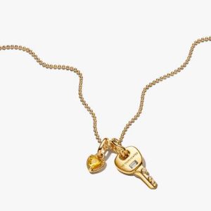 Heart & Key Necklace Set
